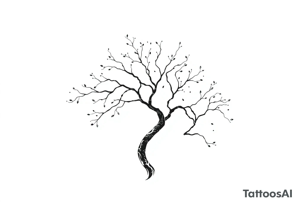 easy windy tree tattoo idea