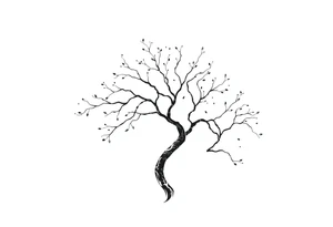 easy windy tree tattoo idea