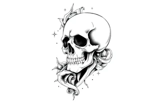 Death is painless half sleeve tattoo idea