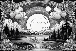 Sun set tattoo idea