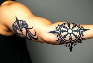 Darth Vader Empire symbol and Sith symbol tribal tattoo. tattoo idea