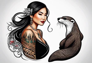 Filipina, lawyer, woman, otter, San Diego, alaska tattoo idea