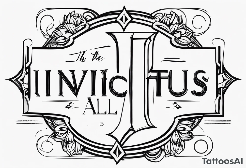 The word INVICTUS in all caps. tattoo idea