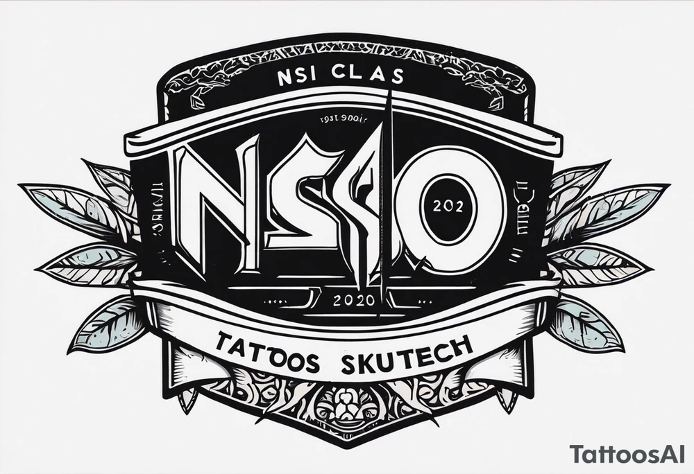 banner that says NSI CLASS 24020 tattoo idea