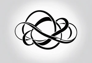 The phrase TB5 inside double infinity symbol tattoo idea