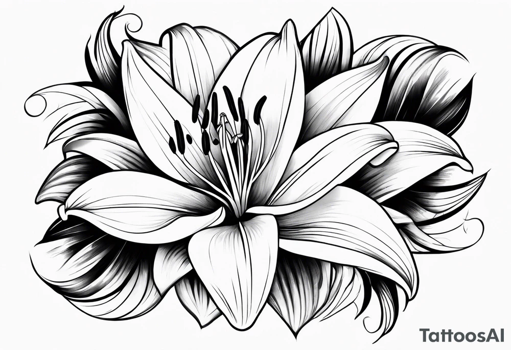 Lily flower tattoo idea