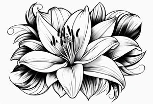 Lily flower tattoo idea