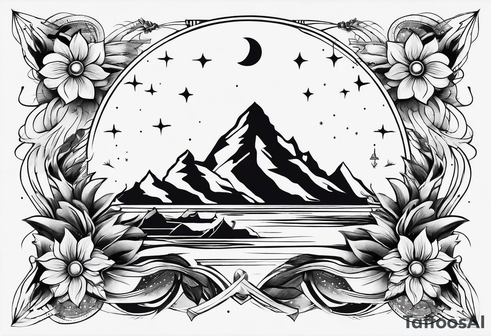elegant dainty spiritual moon sun arrow spine tattoo tattoo idea