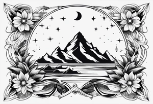 elegant dainty spiritual moon sun arrow spine tattoo tattoo idea
