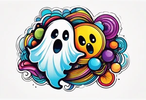 Digital ghost tattoo idea