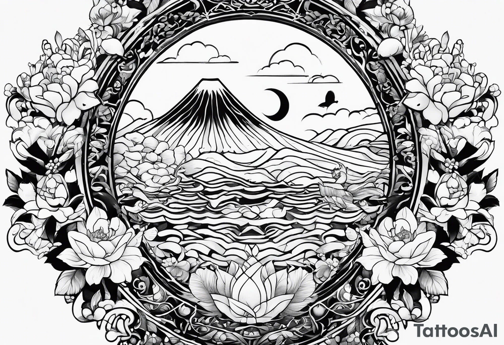 pattern lines tattoo idea