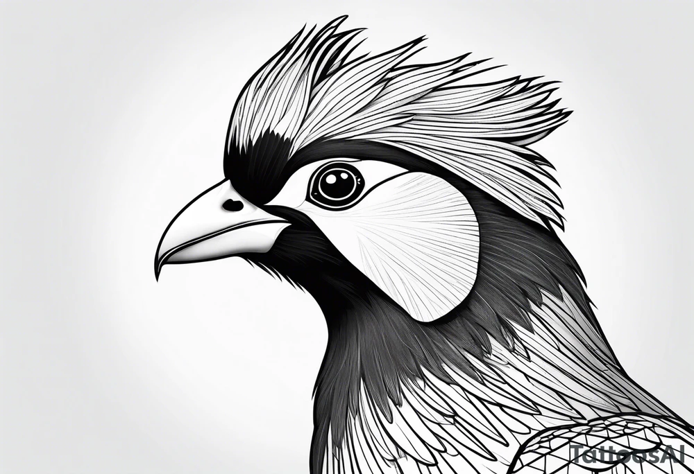 Turaco bird tattoo idea