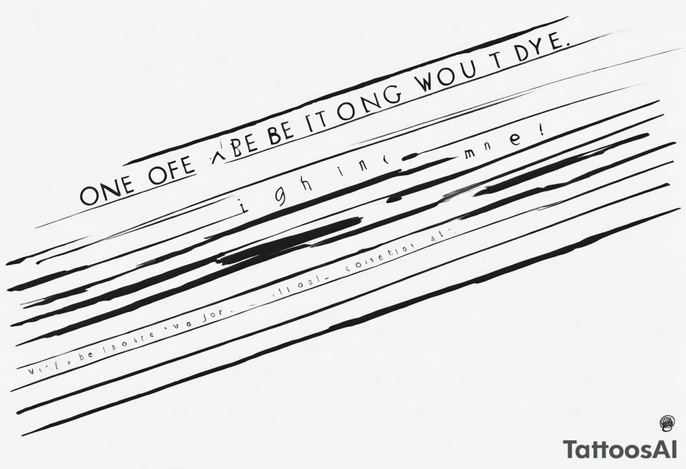 the words “one of these days and it won’t be long your gonna look for me and I’ll be gone” on a spine tattoo idea