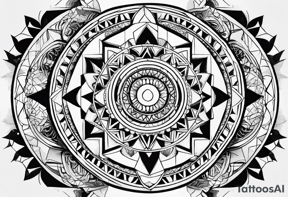 Geometric shapes that represent balance in life. No scales or mandala. tattoo idea