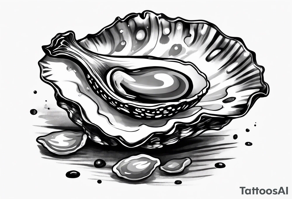 One small  Pretty oyster tattoo idea