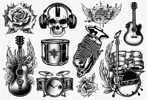 music band tattoo idea