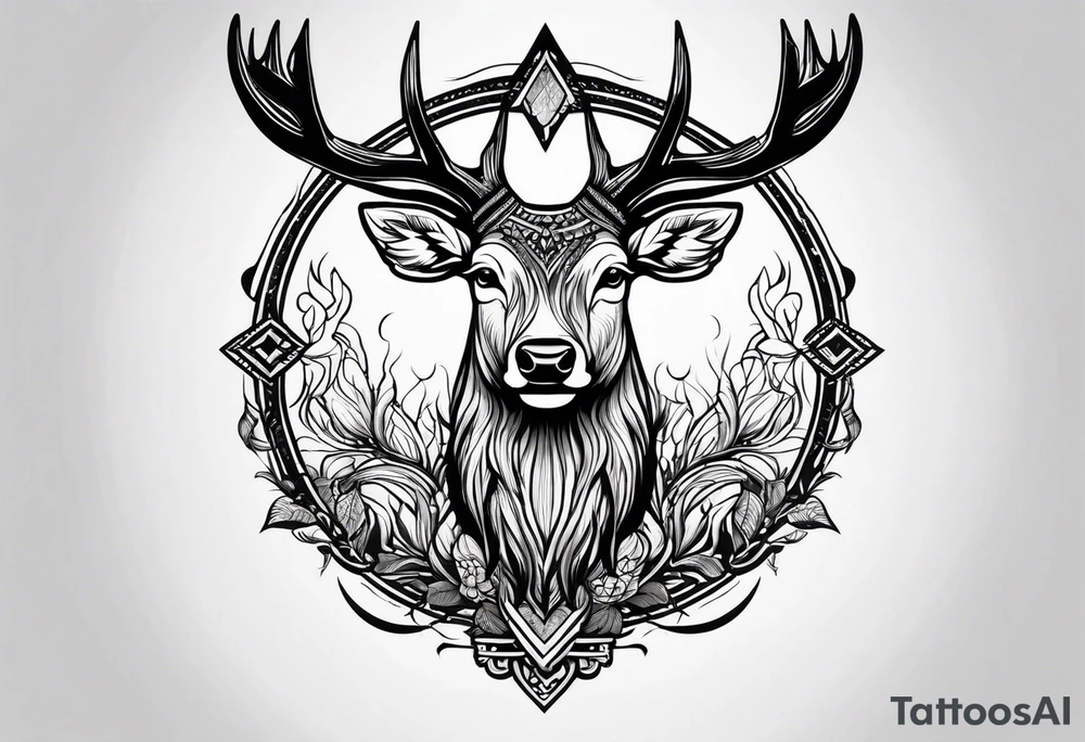 Cerf eiktirnir tattoo idea