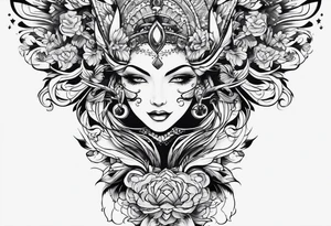 mens 
neck sleeve tattoo idea