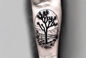 Joshua tree national park, forearm tattoo idea