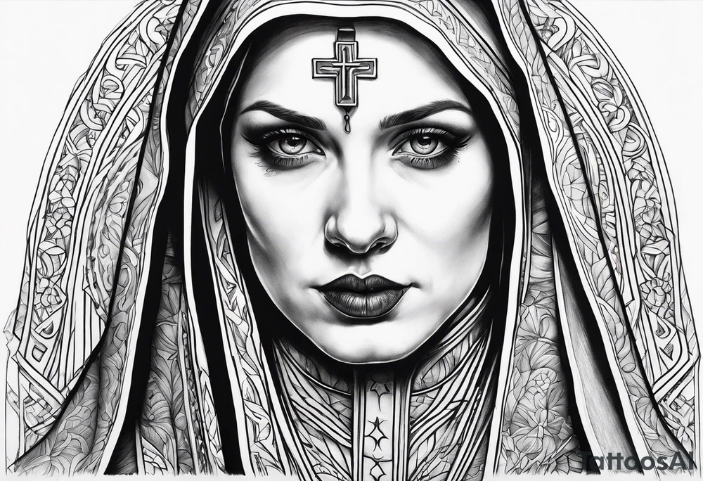 the nun tattoo idea