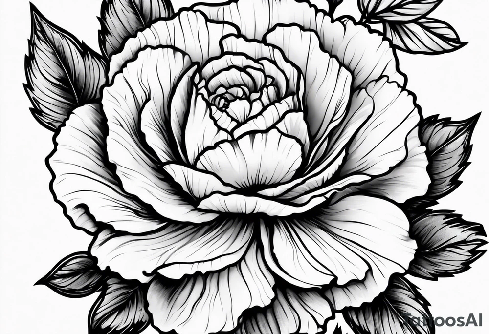 Carnation forearm sleeve tattoo idea