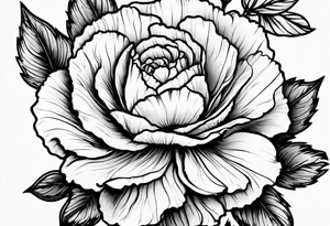 Carnation forearm sleeve tattoo idea