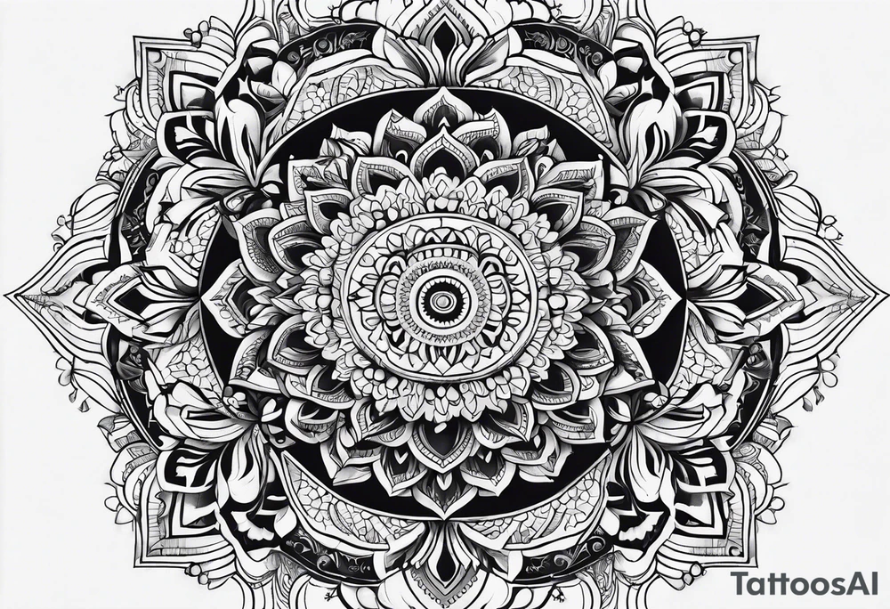 Mandala full arm tattoo idea
