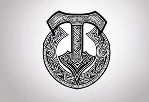 Valhalla viking shield axe sword tattoo idea