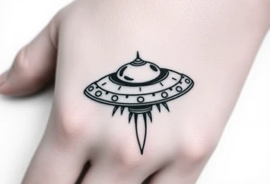 Small UFO tattoo idea
