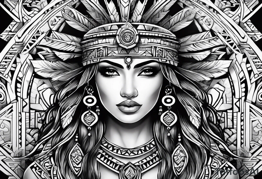 Aztec princess, tattoo idea