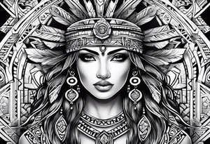 Aztec princess, tattoo idea