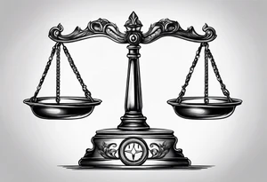 Balance scales tattoo idea