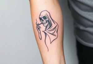 Ghost smoking tattoo idea