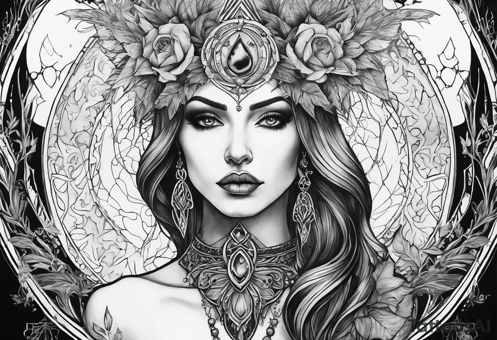 Gothic Mother Earth tattoo idea