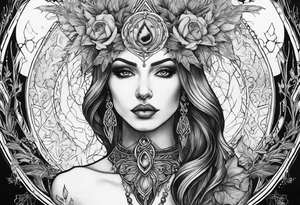 Gothic Mother Earth tattoo idea