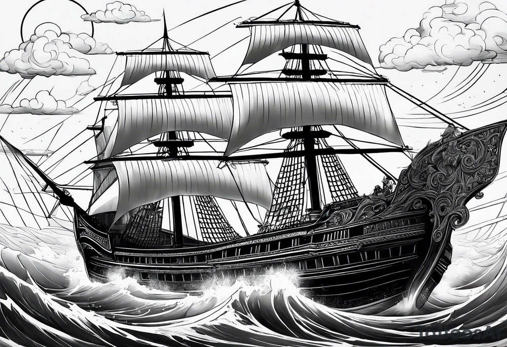 Noah’s arc with names tattoo idea