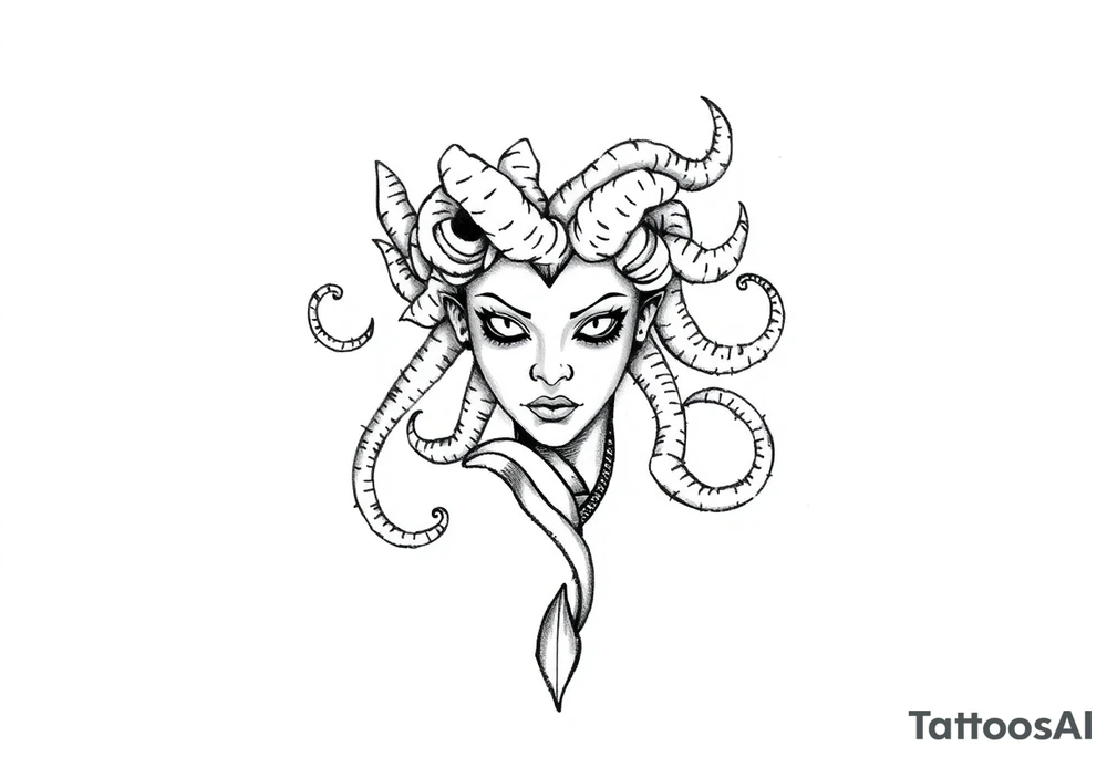 Small Medusa tattoo idea