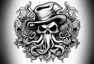 death rock squid tattoo idea