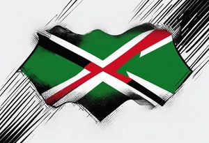 São Tomé e Príncipe flag tattoo idea