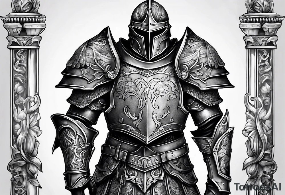 French armor tattoo idea