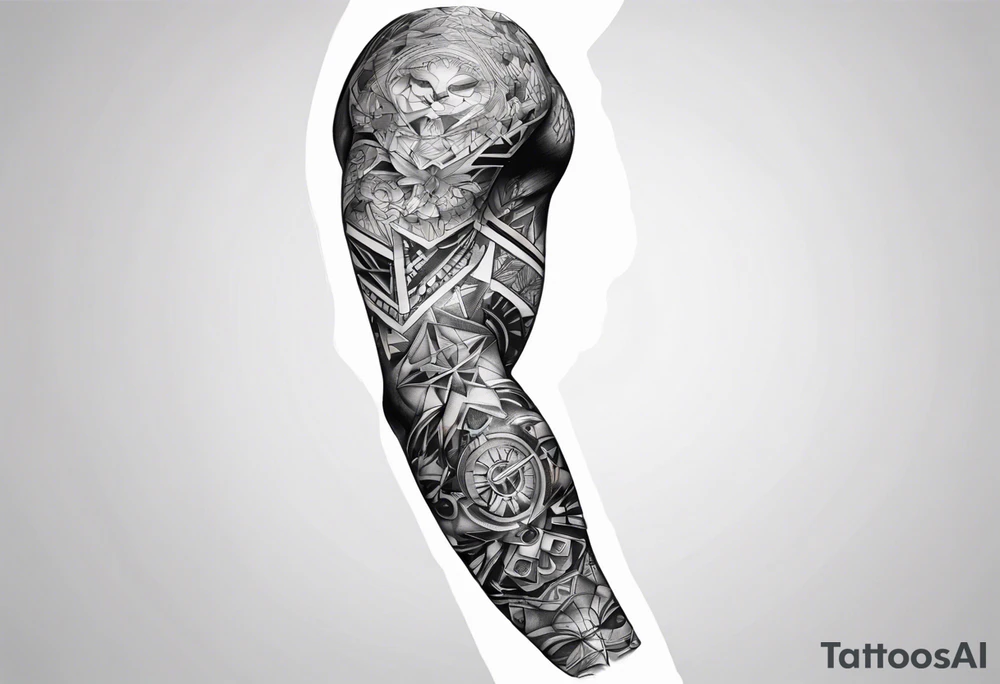 full arm sleeve tattoo tattoo idea