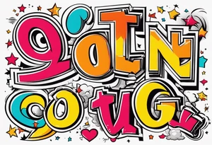 the letters OTG with a cool font tattoo idea