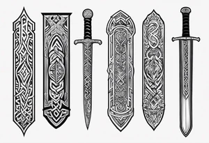 Viking sword Valhalla tattoo idea