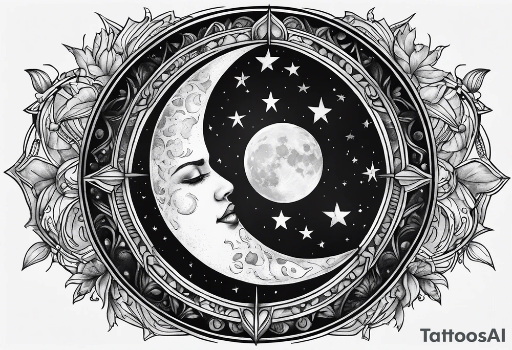 Moon phase tattoo idea