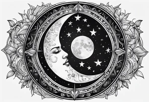 Moon phase tattoo idea