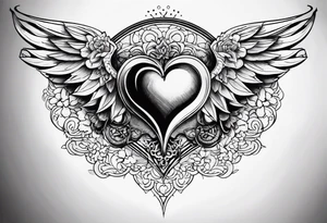 angelish devilish heart/wings tattoo idea