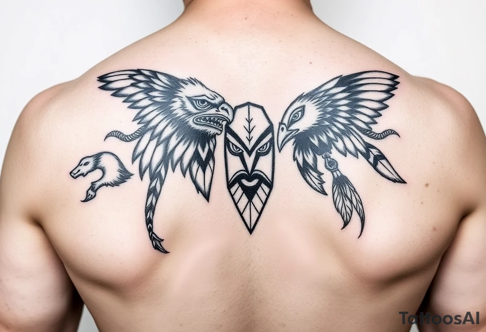 Native American totem animals tattoo idea