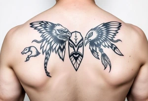 Native American totem animals tattoo idea