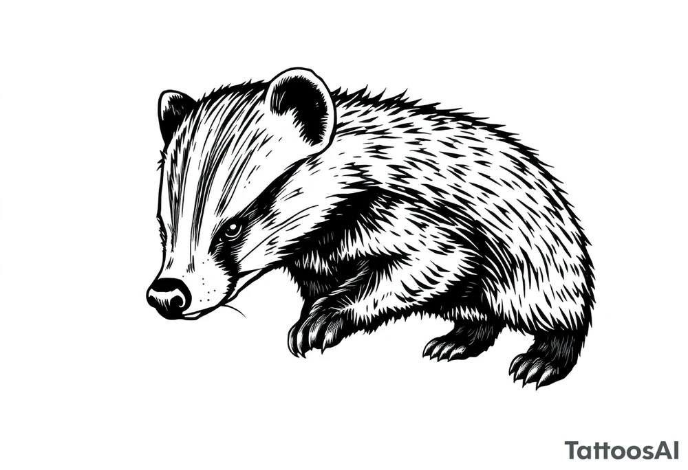 Honey badger tattoo idea
