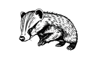 Honey badger tattoo idea
